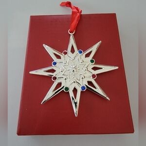 Lenox Silver Multi Gem Star Ornament